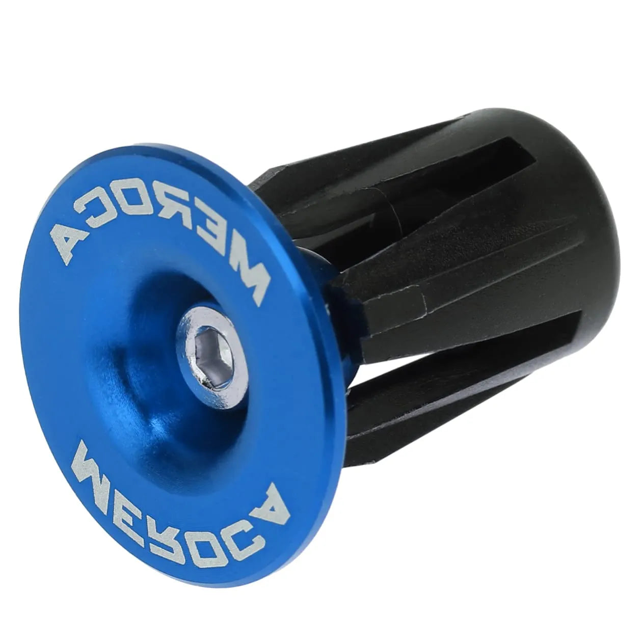 Bouchons de cintre vélo - Alliage AL6061 - 22 à 24 mm - Vis M4 - Bleu - 19 g/paire