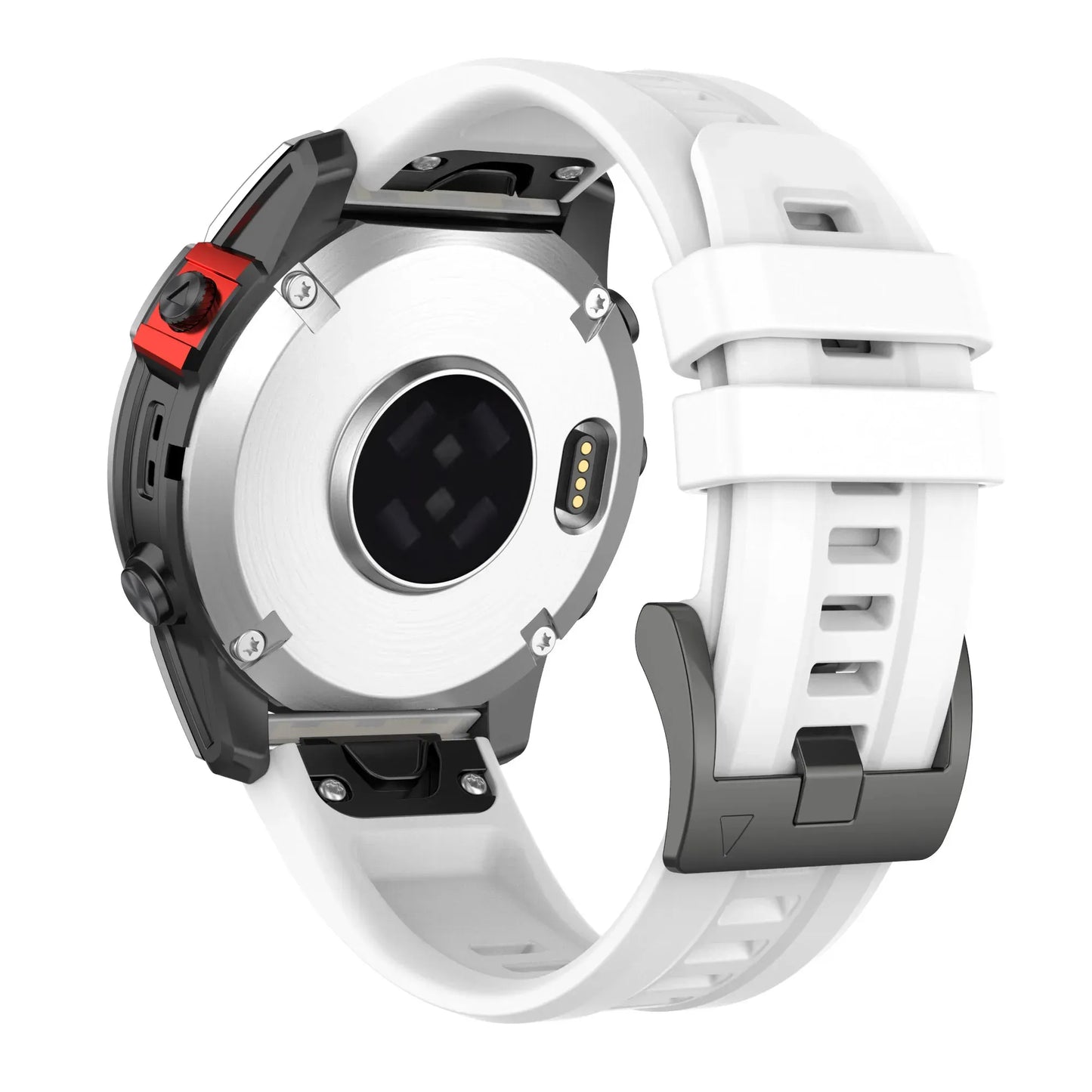 Bracelet de montre en silicone – Compatible Garmin et COROS - Blanc