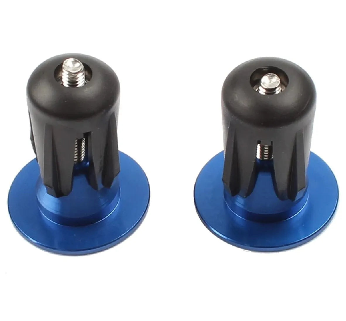 Bouchons de cintre vélo - Alliage AL6061 - 22 à 24 mm - Vis M4 - Bleu - 19 g/paire