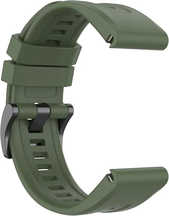 Bracelet de montre en silicone – 20mm / 22mm / 26mm – Compatible Garmin et COROS - Kaki