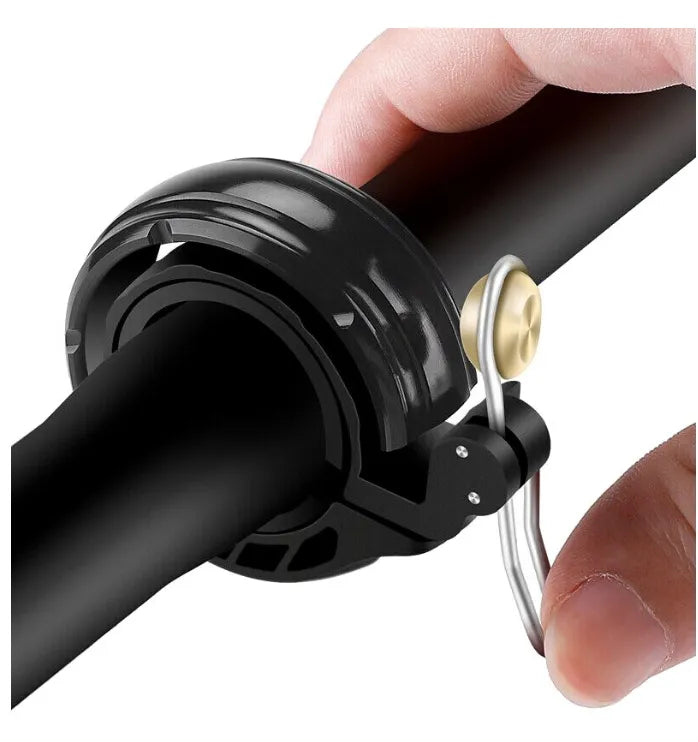 Sonnette de vélo design circulaire en cuivre - Noir