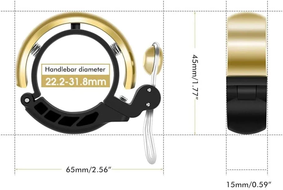 Sonnette de vélo design en cuivre – Discrète, puissante et durable