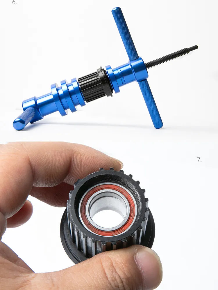 Kit Professionnel d’Installation et d’Extraction de Roulements pour Vélo avec boîte - Compatible Moyeu de Roue