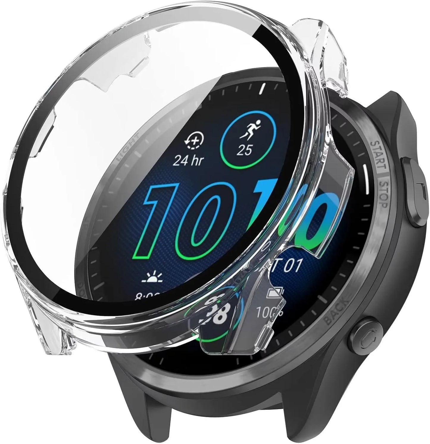 Étui de protection + verre trempé pour Garmin Forerunner 965