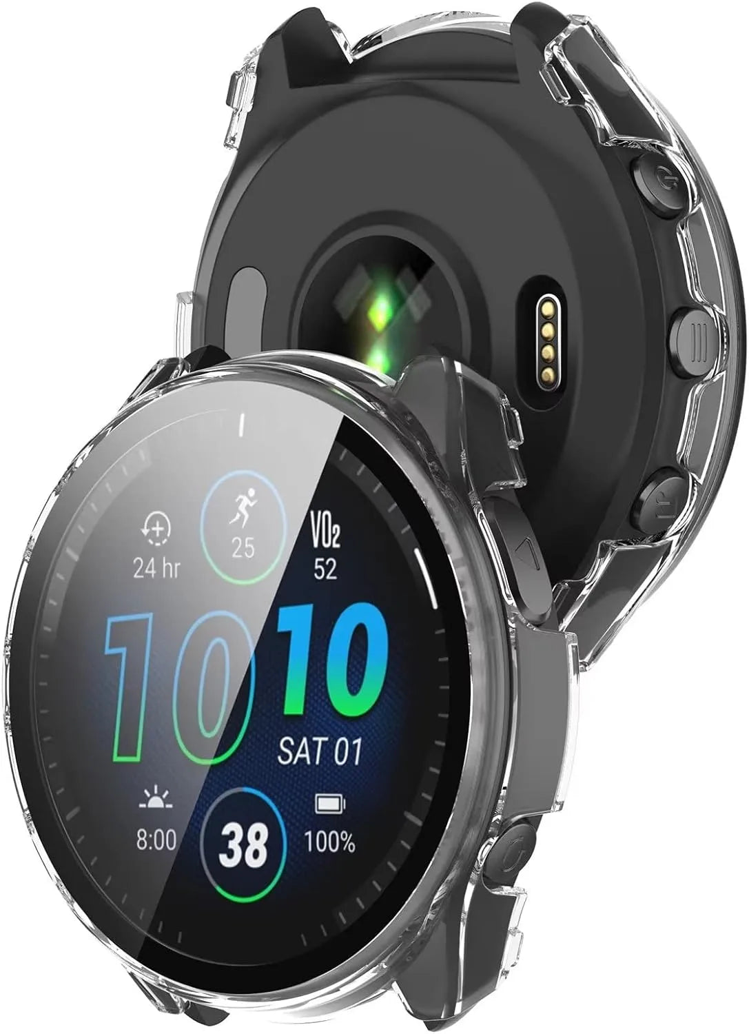 Étui de protection + verre trempé pour Garmin Forerunner 965