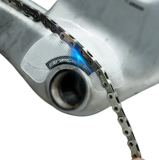 Autocollant de protection coque de boîtier de pédalier – Film anti-rayures universel