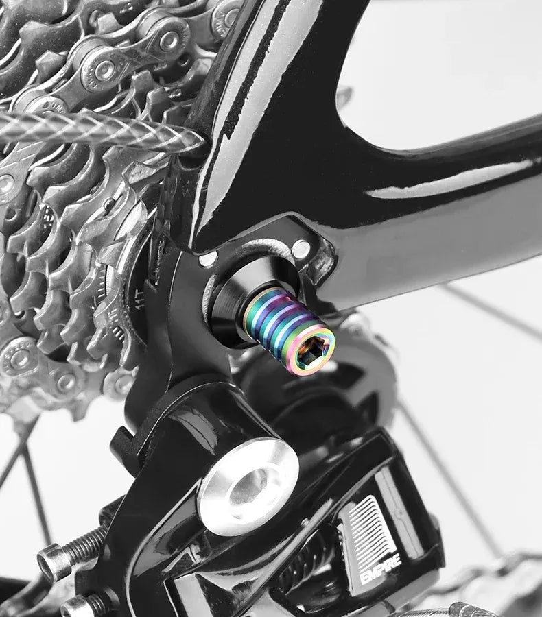 Axe de roue arrière à serrage rapide vélo – Alliage titane/aluminium, 100 mm