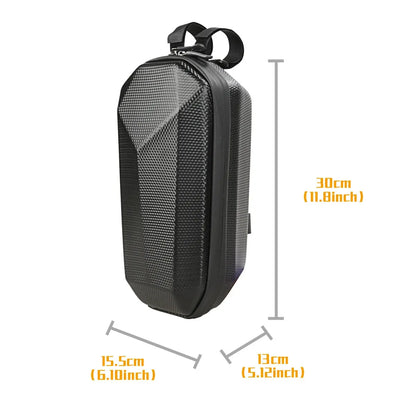 Sacoche avant rigide 4L pour trottinette et vélo – Étanche et coque EVA