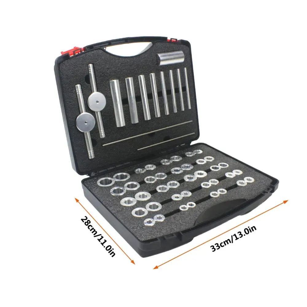 Kit d’installation et d'extraction de roulements de moyeu vélo – 20 paires de blocs + 8 tubes de guidage