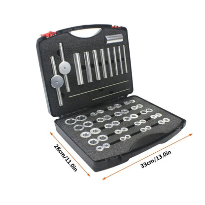 Kit d’installation et d'extraction de roulements de moyeu vélo – 20 paires de blocs + 8 tubes de guidage