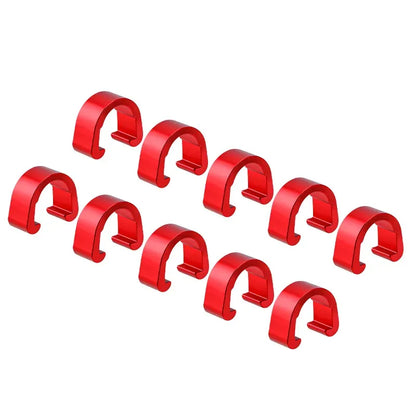 Lot de 10 clips de fixation pour gaines et durites – Aluminium