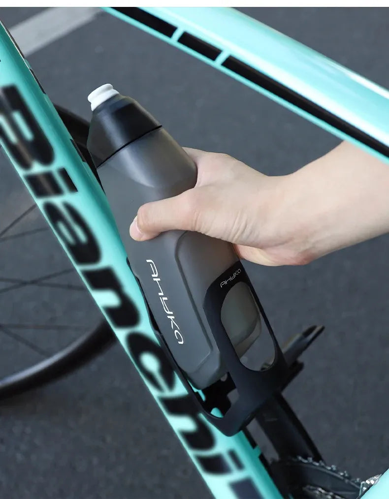 Lot de 2 bidons aérodynamiques vélo 600 ml + porte-bidons