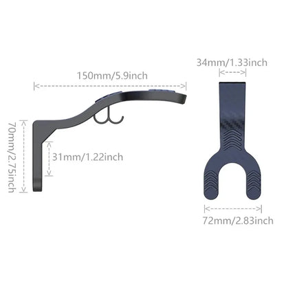 Support mural pour casque de vélo – Crochet ABS haute résistance avec rangement clés