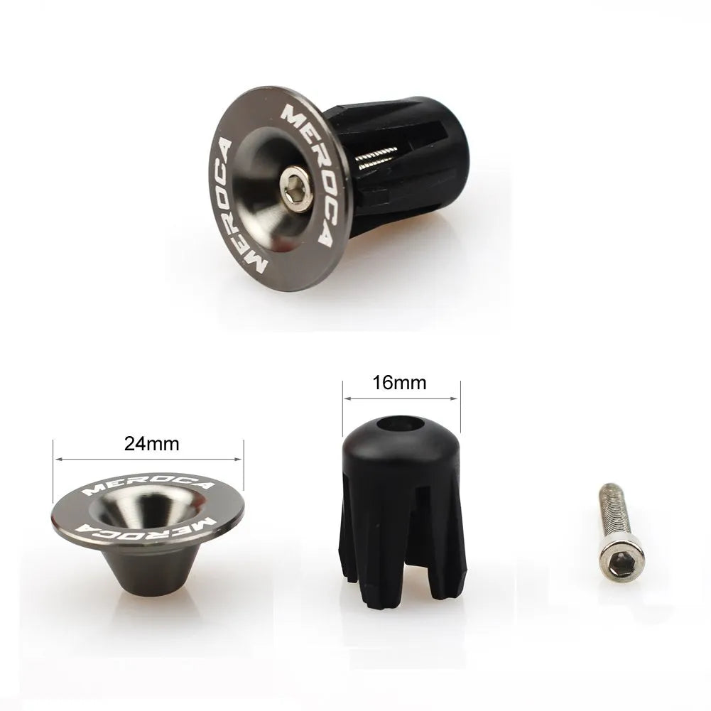 Bouchons de cintre vélo – 22 à 24 mm – Vis M4 – Gris