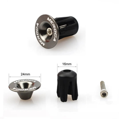 Bouchons de cintre vélo – 22 à 24 mm – Vis M4 – Gris