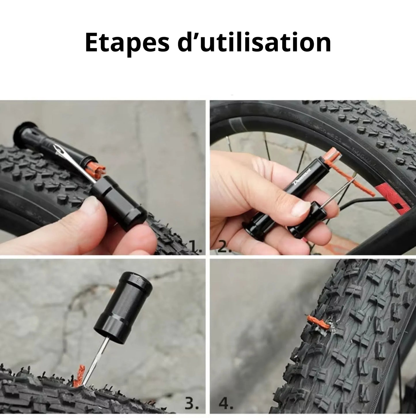 Bouchon de cintre Kit de Réparation Tubeless pour Vélo