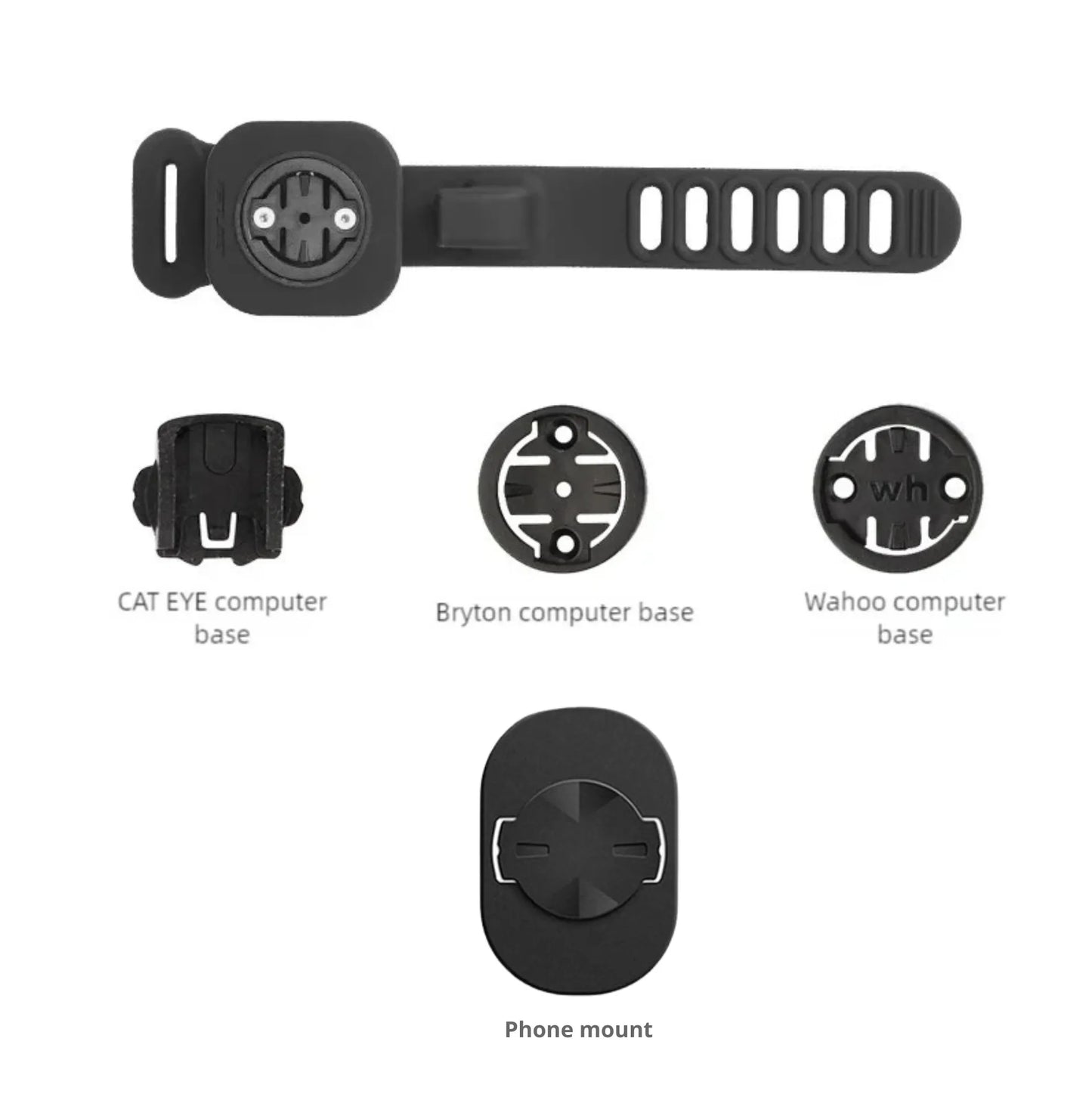 Pack support vélo multifonction – Adaptateur téléphone Garmin + Bases compteur + Support potence