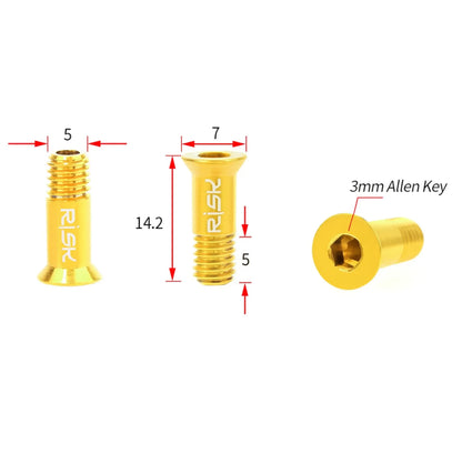 Vis de fixation galet de dérailleur arrière – Titane M5×14,2 mm Doré