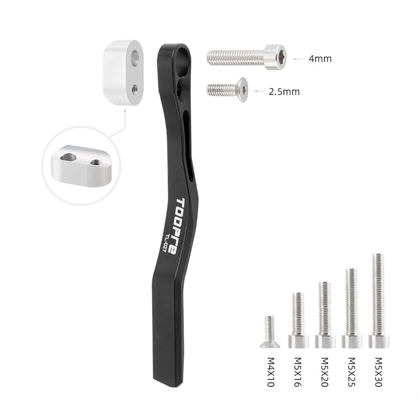 Guide-chaîne anti-déraillement route TOOPRE – Kit avec vis de fixation multi-tailles