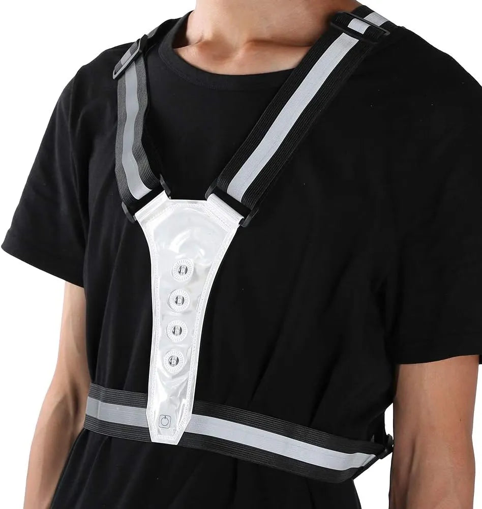 Gilet de sécurité LED haute visibilité – 360° gris réfléchissant