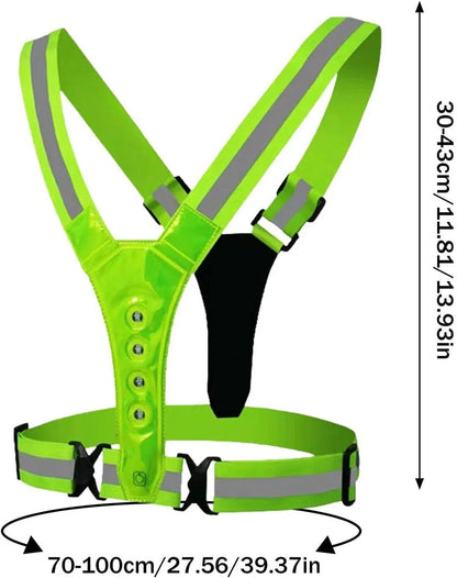 Gilet de sécurité LED haute visibilité – 360° réfléchissant