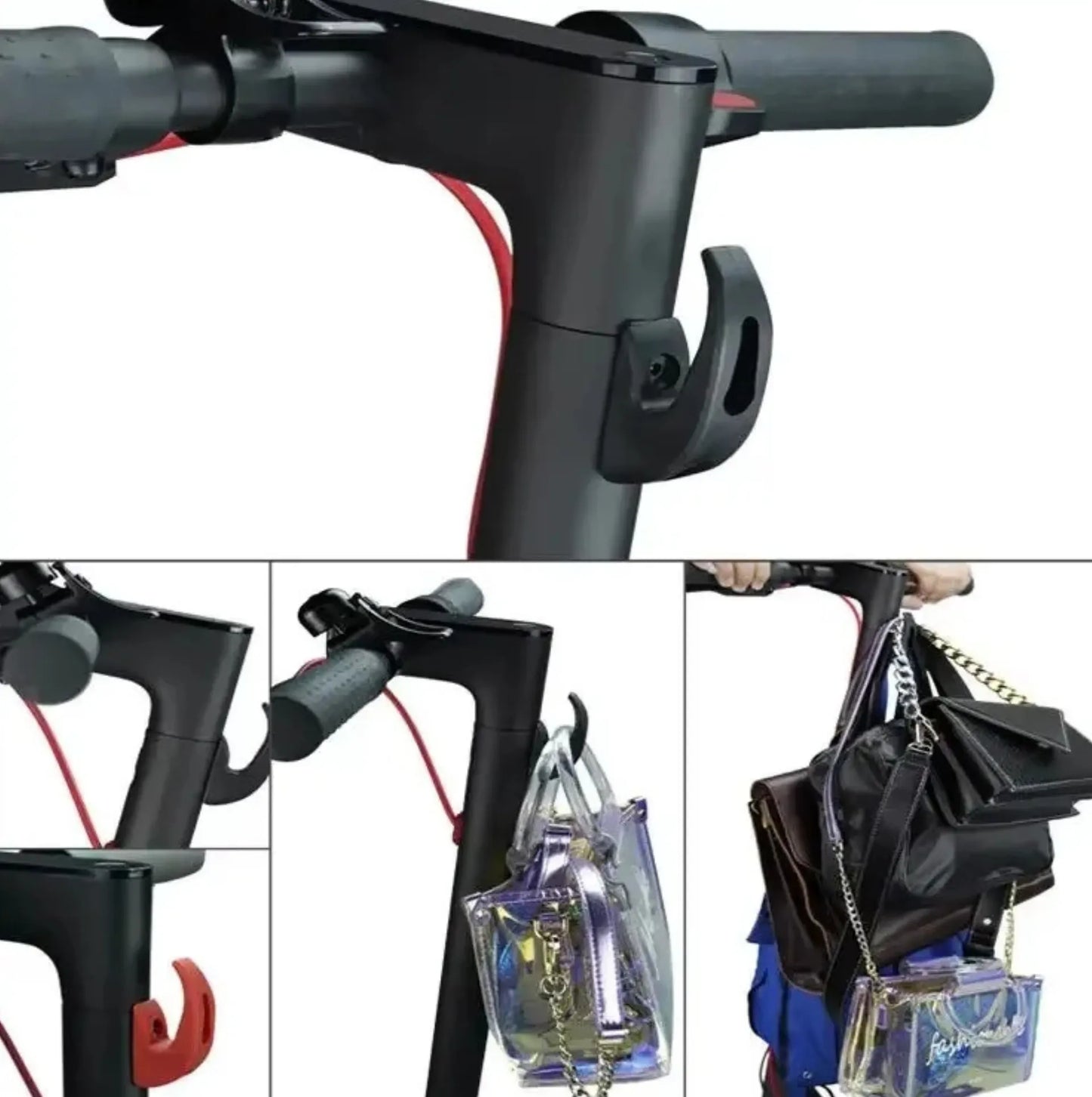 Crochet de transport en nylon haute résistance – Compatible Xiaomi M365 / M187 / Pro / Ninebot ES1 / ES2