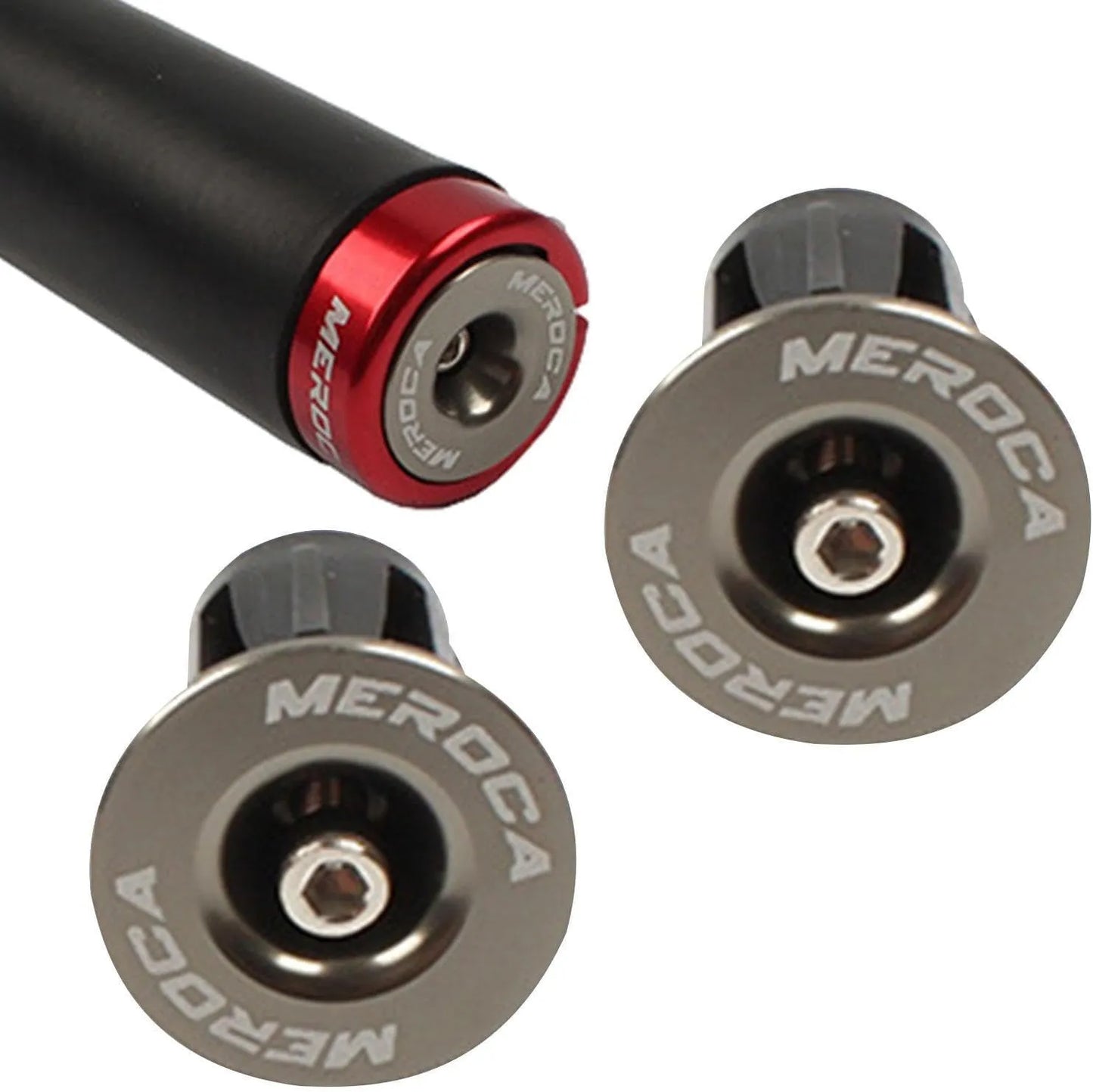 Bouchons de cintre vélo – 22 à 24 mm – Vis M4 – Gris