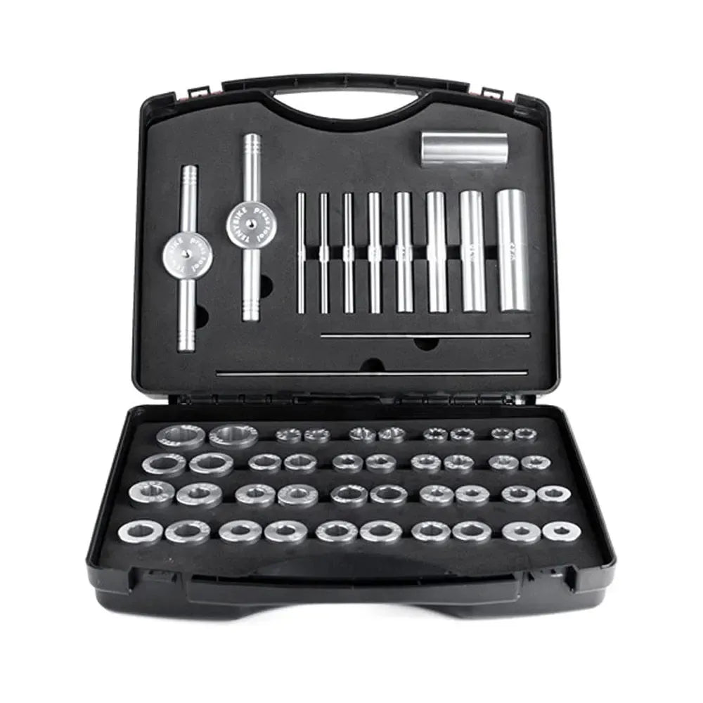 Kit d’installation et d'extraction de roulements de moyeu vélo – 20 paires de blocs + 8 tubes de guidage