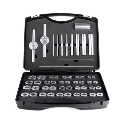 Kit d’installation et d'extraction de roulements de moyeu vélo – 20 paires de blocs + 8 tubes de guidage