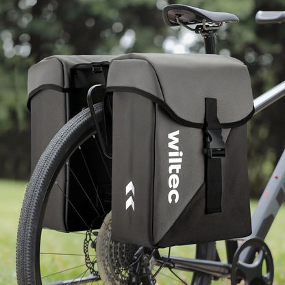 Wiltec Sacoche double étanche pour porte-bagages – capacité de 35 L