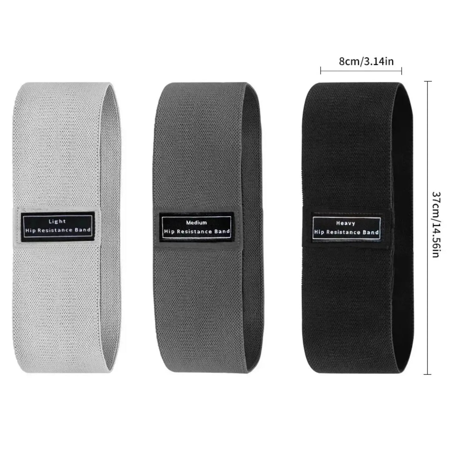 Pack de 3 Bandes de Résistance – Light / Medium / Heavy – Entraînement Fessiers, Jambes et Cuisses