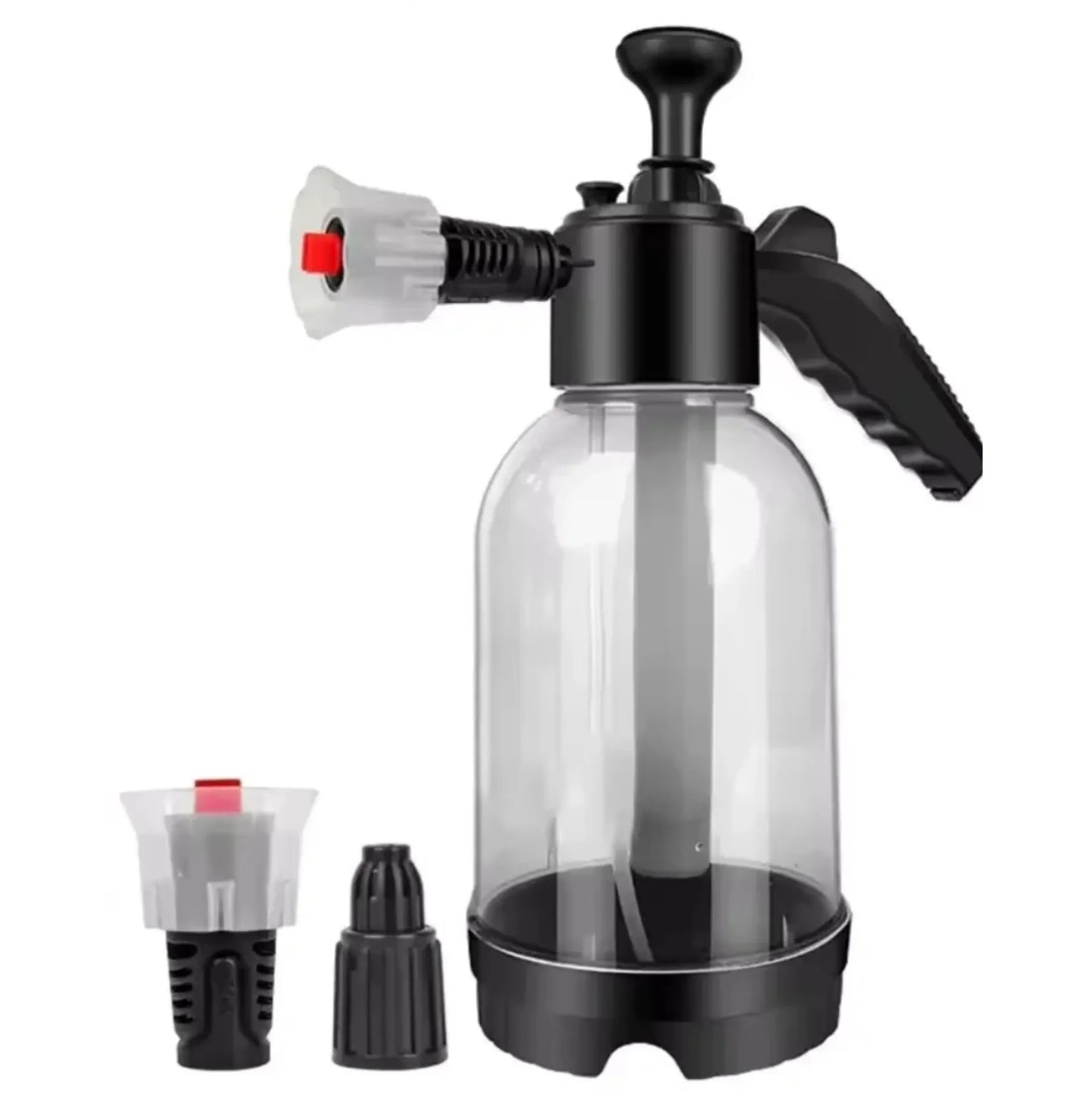 Pulvérisateur mousse 2L pour nettoyage vélo – Bouteille à pression manuelle avec buse mousse et jet