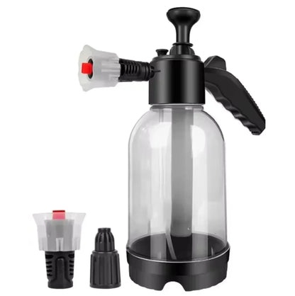Pulvérisateur mousse 2L pour nettoyage vélo – Bouteille à pression manuelle avec buse mousse et jet