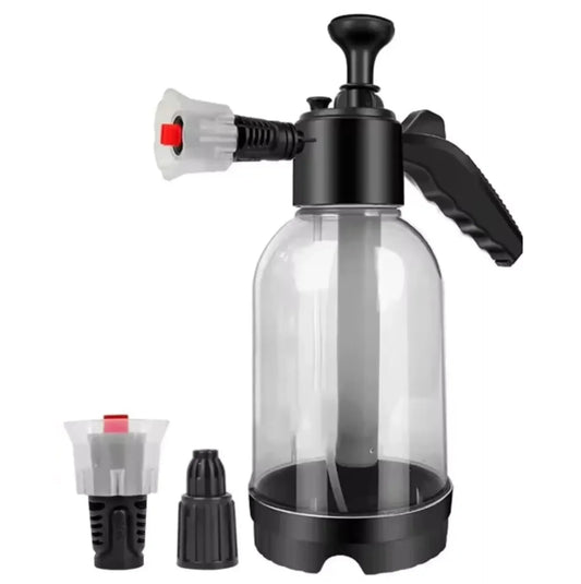 Pulvérisateur mousse 2L pour nettoyage vélo – Bouteille à pression manuelle avec buse mousse et jet