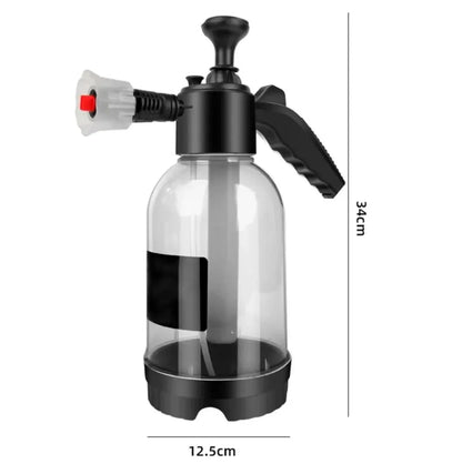 Pulvérisateur mousse 2L pour nettoyage vélo – Bouteille à pression manuelle avec buse mousse et jet