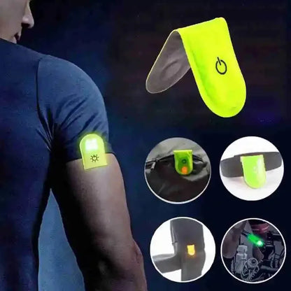 Clip lumineux LED réfléchissant magnétique - Sécurité running, marche et vélo