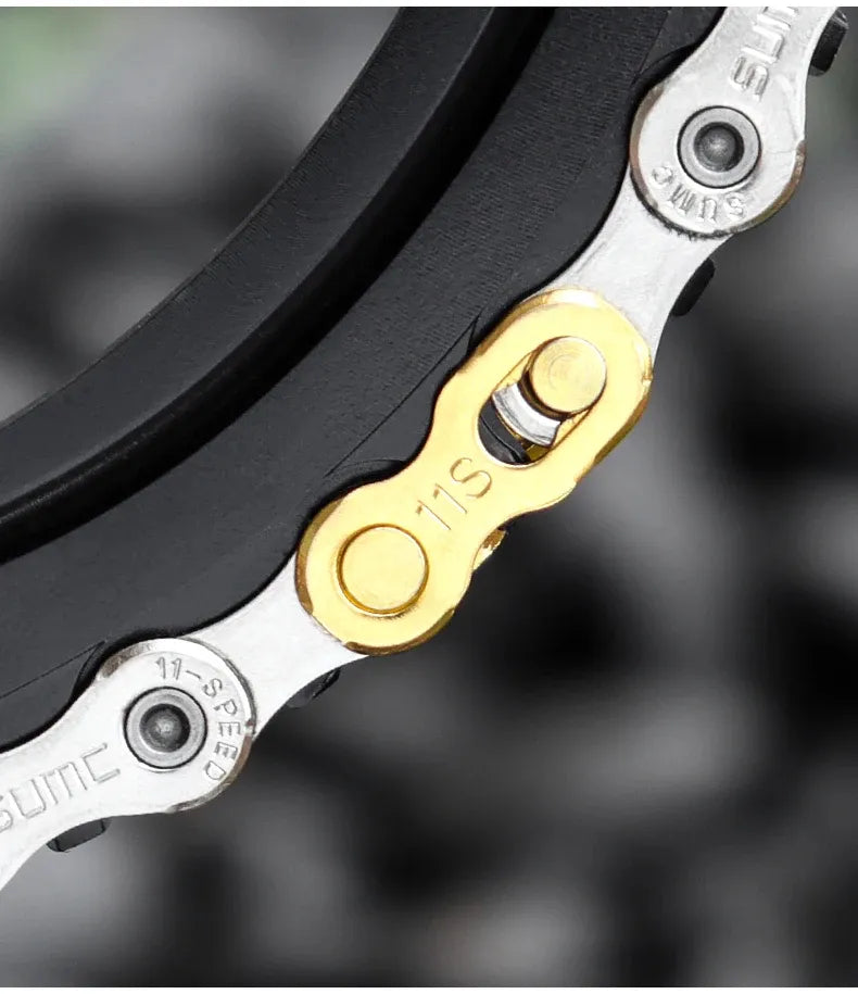 Lot de 2 attaches rapides chaîne vélo 12 vitesses – Magic Link Connector doré