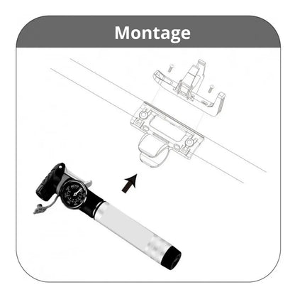 Mini pompe à vélo BETO CRH-030PG – Manomètre intégré – Double valve Presta/Schrader – 120 PSI