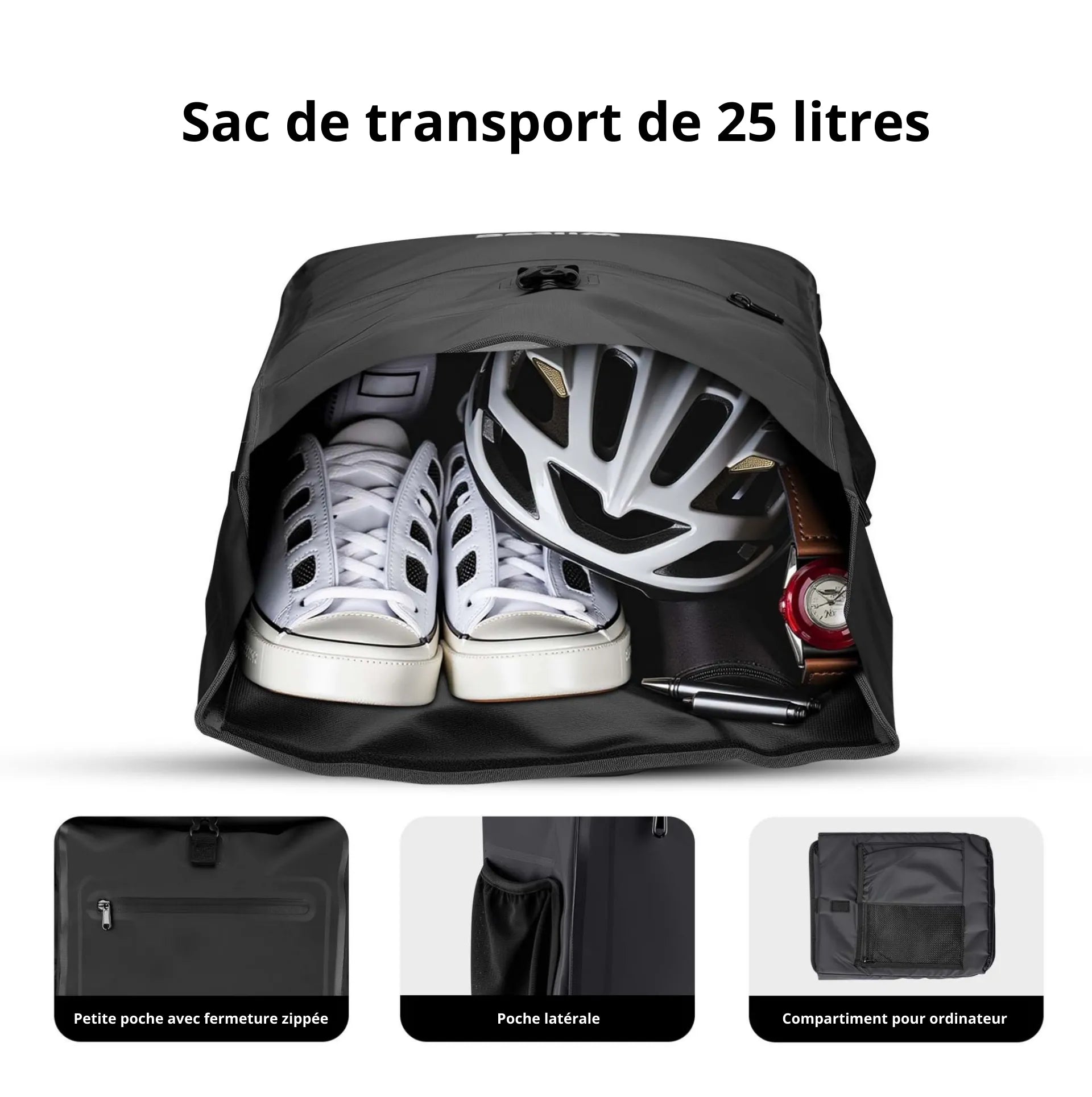 Sac à dos sacoche 2-en-1 Wiltec – Étanche, pratique et modulable pour vos trajets à vélo