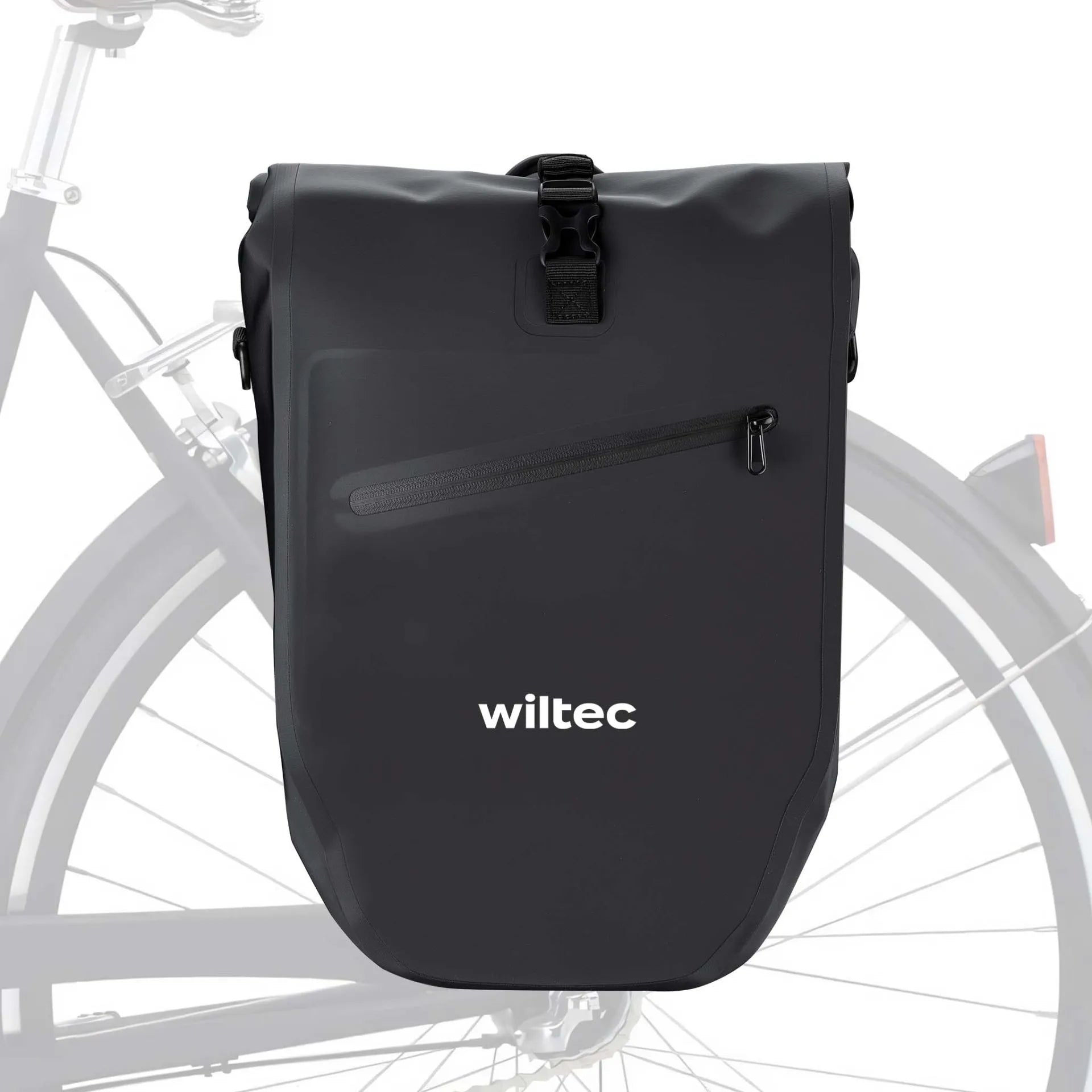 Sacoche vélo pour porte-bagage 28 L Wiltec – Étanche, spacieuse et prête à affronter tous vos trajets