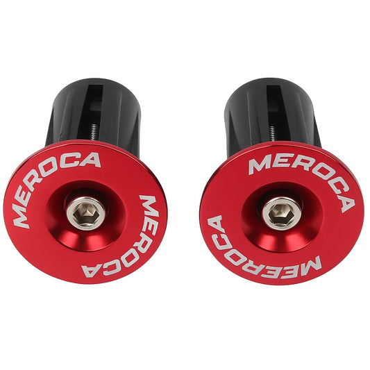 Bouchons de cintre vélo – 22 à 24 mm – Vis M4 – Rouge
