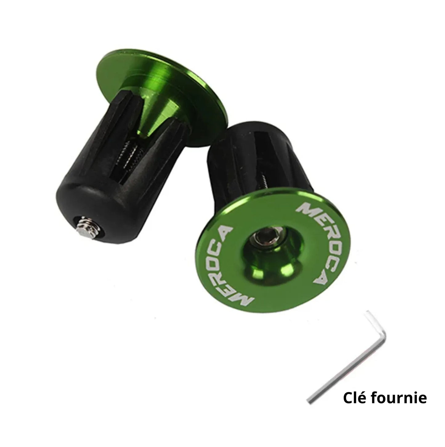 Bouchons de cintre vélo – 22 à 24 mm – Vis M4 – Vert