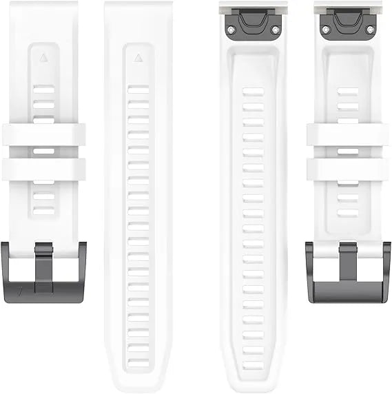 Bracelet de montre en silicone – Compatible Garmin et COROS - Blanc