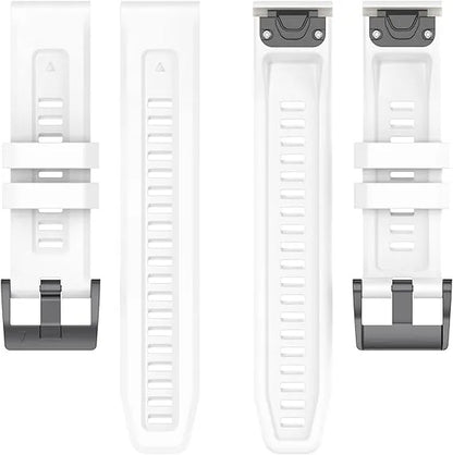 Bracelet de montre en silicone – Compatible Garmin et COROS - Blanc