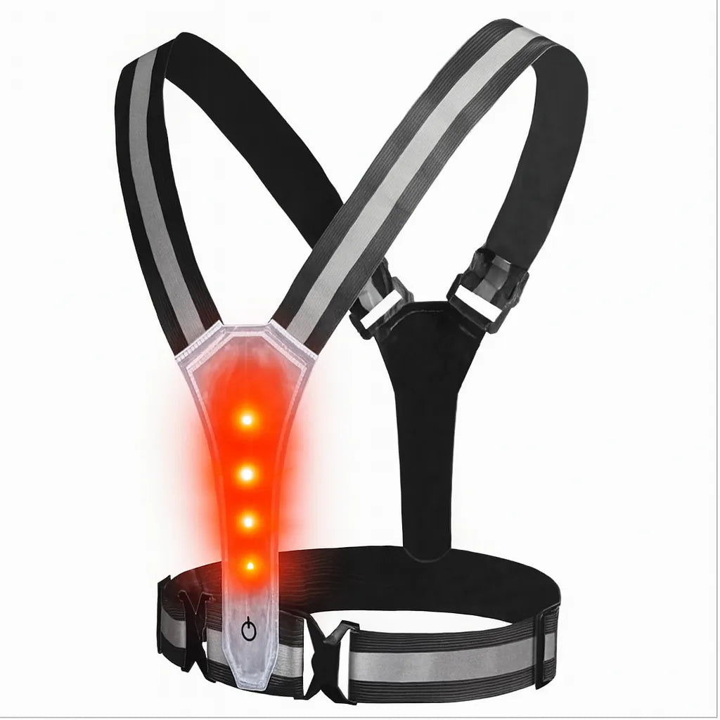 Gilet de sécurité LED haute visibilité – 360° gris réfléchissant