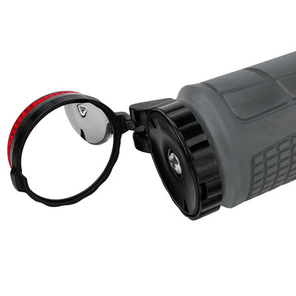 Lot de 2 embouts de cintre vélo avec rétroviseur + avertisseur lumineux – Convex et LED intégrée