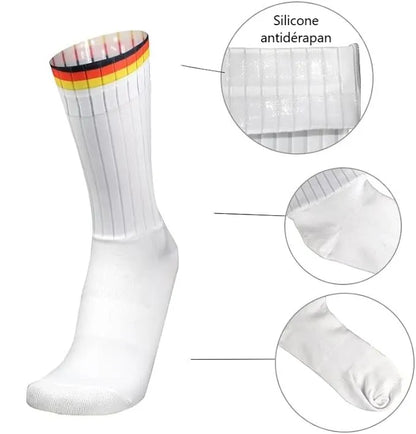 Chaussettes de cyclisme – Respirantes, compressives et confortables – Taille 39-45