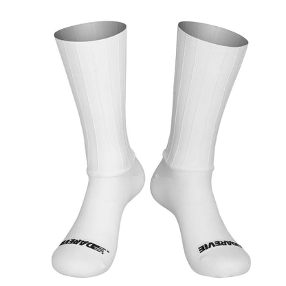 Chaussettes AERO 37/45 – Blanches – Performance et Confort Vélo Route