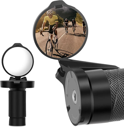 Embout de guidon Rétroviseur de vélo – Miroir convexe HD – Rotation 360°