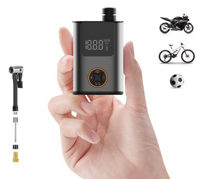Mini compresseur électrique /Pompe électrique vélo 150 PSI - 6000 mAh - écran LCD
